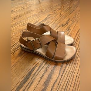 Franco Sarto Brown Leather Sandal
